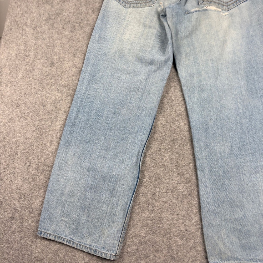 Avirex Jeans Mens 32 Light Wash Baggy Wide Leg‎ Vintage Denim Y2K Streetwear 00s - Picture 8 of 15